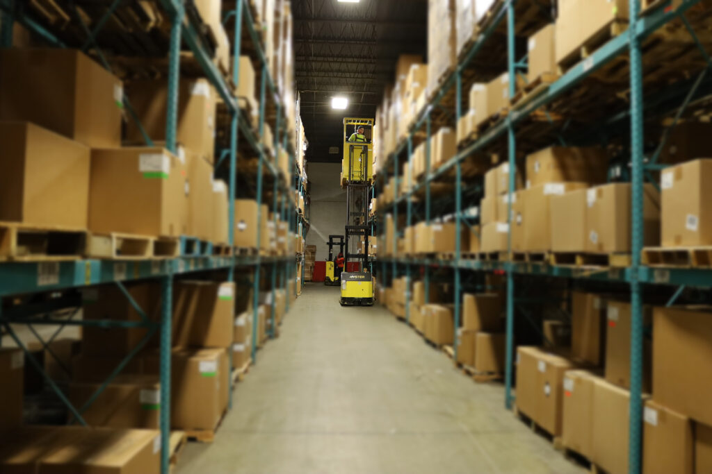 Warehouse with High Fork Lift