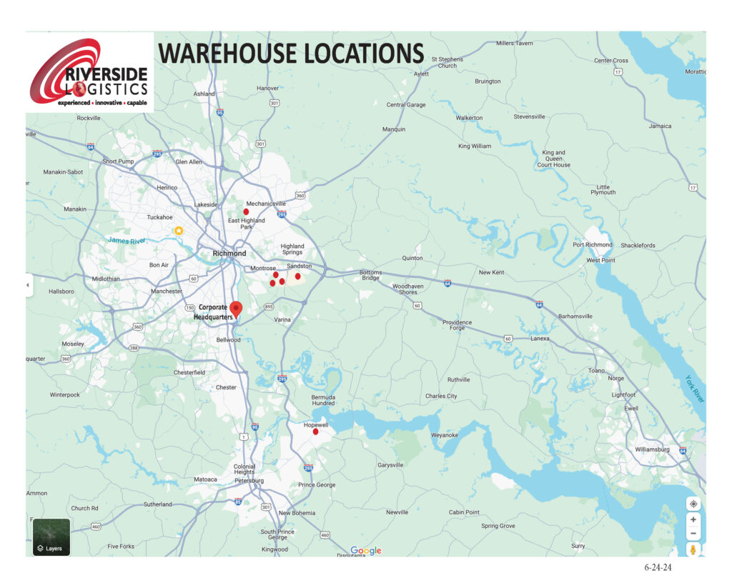 Riverside Locations -warehouse Locations in Richmond, Virginia