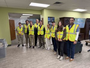 Longwood Students touring the Warehouse at Riverside Logistics